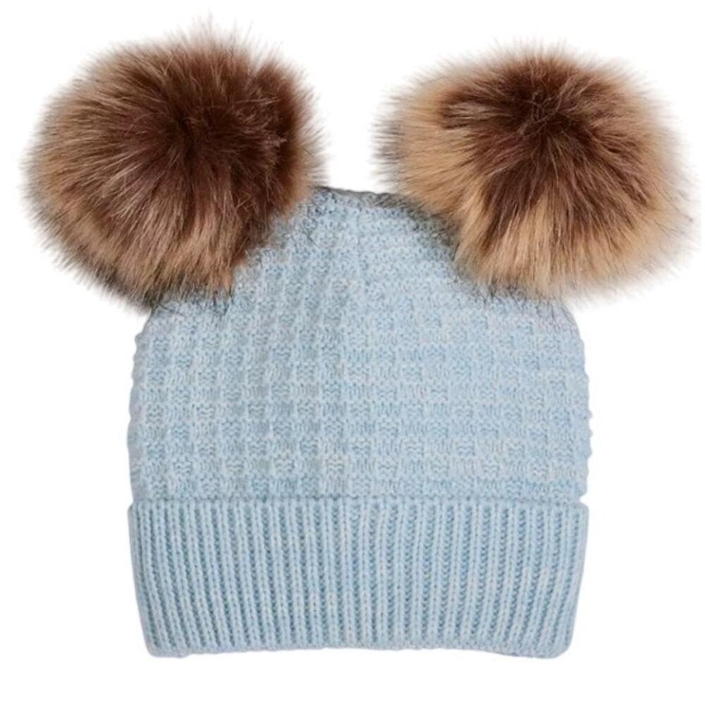 Northeast Outfitters Cozy Cabin Youth Double Pom Beanie